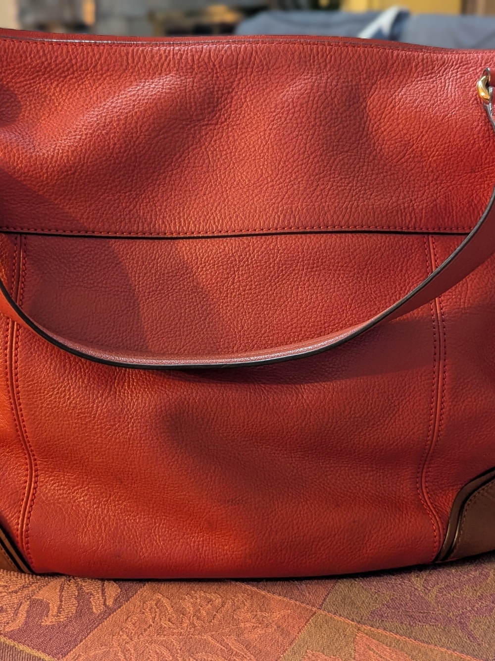 Ralph Lauren Red Leather Purse